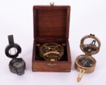 Stanley, a replica Royal Navy pocket compass instrument and two other similar (3).
