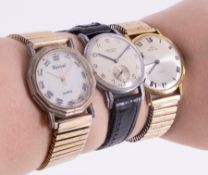 A gentleman's Bravingtons Renown 1950's wristwatch together with two others (3).