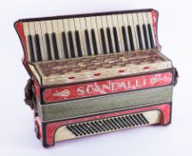 A piano accordion, the Scandalli, model 4619, Gamerano, Italia, previously owned and played by Joe
