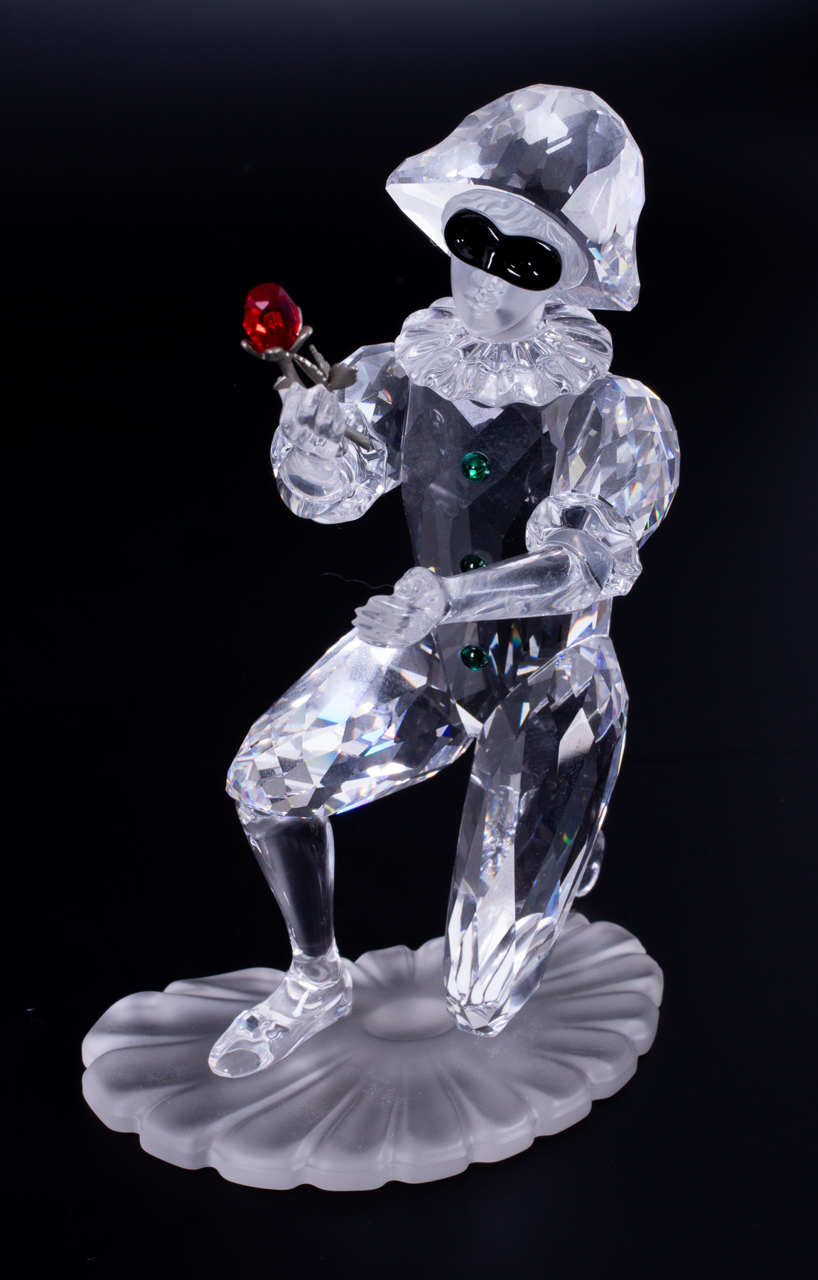 Swarovski Crystal Glass, 'Masquerade - Harlequin, Columbine signed and dated 2001, - Image 4 of 4
