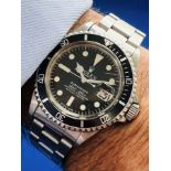 Rolex, a gents steel Oyster Perpetual date Submariner wristwatch, 660ft/200m model, Swiss-T<25 dial,