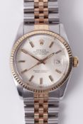 Rolex, a gents stainless and yellow gold Oyster Perpetual Datejust wristwatch, circa 1984/86,
