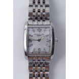Raymond Weil, ladies stainless steel wristwatch with mother of pearl and diamond set dial.