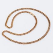 A 9ct yellow gold curb chain, 22", 23.29gm.