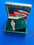 Rolex, a ladies steel and yellow metal chronometer Datejust wristwatch on Jubilee bracelet, with