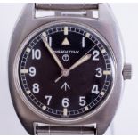 Hamilton, a gent's Military wristwatch, with broad arrow to the back case, 6BB-6645-99, 523-8290,