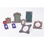 A silver photo frame Birmingham circa 1911 together with a collection of various other Victorian and