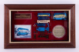 Matchbox Models of Yesteryear, a framed boxed limited edition No.07386 'Leyland Titan TD1'.