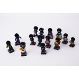 A collection of fourteen Robertson Jam football and musician figures.