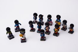 A collection of fourteen Robertson Jam football and musician figures.