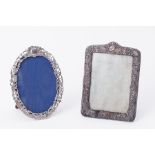 A silver photo frame, Gibson & Langman circa 1900 together with another rectangular shape silver