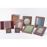 Nine various photo frames including, leather finish and gilt mounted etc.