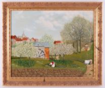 Roland Lucien Queney (1910-1996) 'St Marcel-Le Moulin De Haut', oil on canvas, titled on reverse