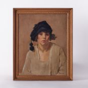 Early 20th century oil on canvas signed N.C.Fawkes, inscribed on the reverse 'Anne Condon age 16