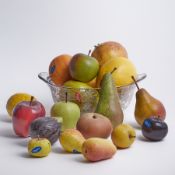 A collection of Penkridge Ceramics realistic fruit (18).