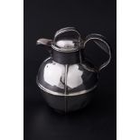 A silver plated cream jug in form of a Guernsey jug, height 15cm.