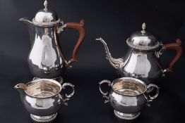 A four piece silver tea service, circa 1973/74, makers mark E.S & Co, approx 52.87oz.