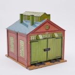 ‘Meccano Ltd Liverpool’ Hornby Series ‘0’ Gauge Hornby No 1 Engine Shed for clockwork trains (1928-