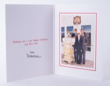 Royalty Interest, a 1997 Christmas card signed by King Charles III, dated 1997 with envelope.