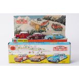 Corgi Toys Gift Set 38 Rallye Monte Carlo, note the roof of the mini is not in good