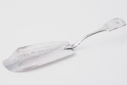 A Georgian silver fish slice by William Welch, Exeter, circa 1812, approx 4.75oz.