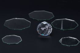 Swarovski Crystal Glass, small collection of display mirrors etc.