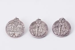 Three rare silver medals, Motor Cycling Club awarded to O.P.C Collier to include Standard Trial,