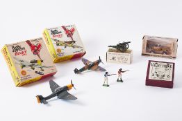 Battle of Britain Dinky Toys, two models 719 and 721 including Spitfire mark II, boxed, Britain's