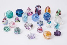 A collection of various Caithness and other glass paperweights, approx 24, some boxed.