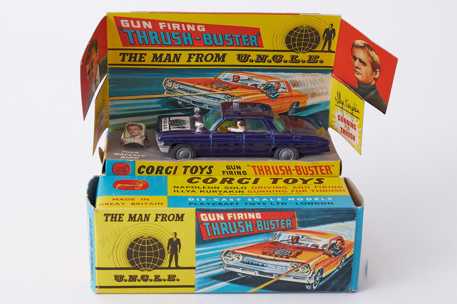 Corgi Toys 497 The Man from U.N.C.L.E., with figures, boxed.