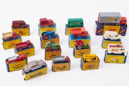 A collection of 16 boxed Matchbox vehicles, mostly commercial vehicles, (all boxed).