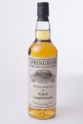 Springbank single malt whisky, private bottling for H.M.S. Campbeltown.