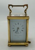 Brass cased carriage clock: Matthew Norman of London, Swiss movement. Winds and ticks. 14.5cm high