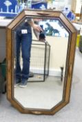 Oak Framed Wall Mirror: 78 x 54cm