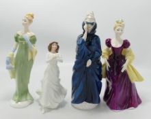 Royal Doulton Lady figures: Masque HN2554, Lorna HN23111, Loretta HN2337 & Forget Me Not(4)