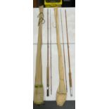 Two Vintage Split Cane Fishing Rods to include: 2 Piece Lee Black Prince & J.S Sharpe 2 piece The