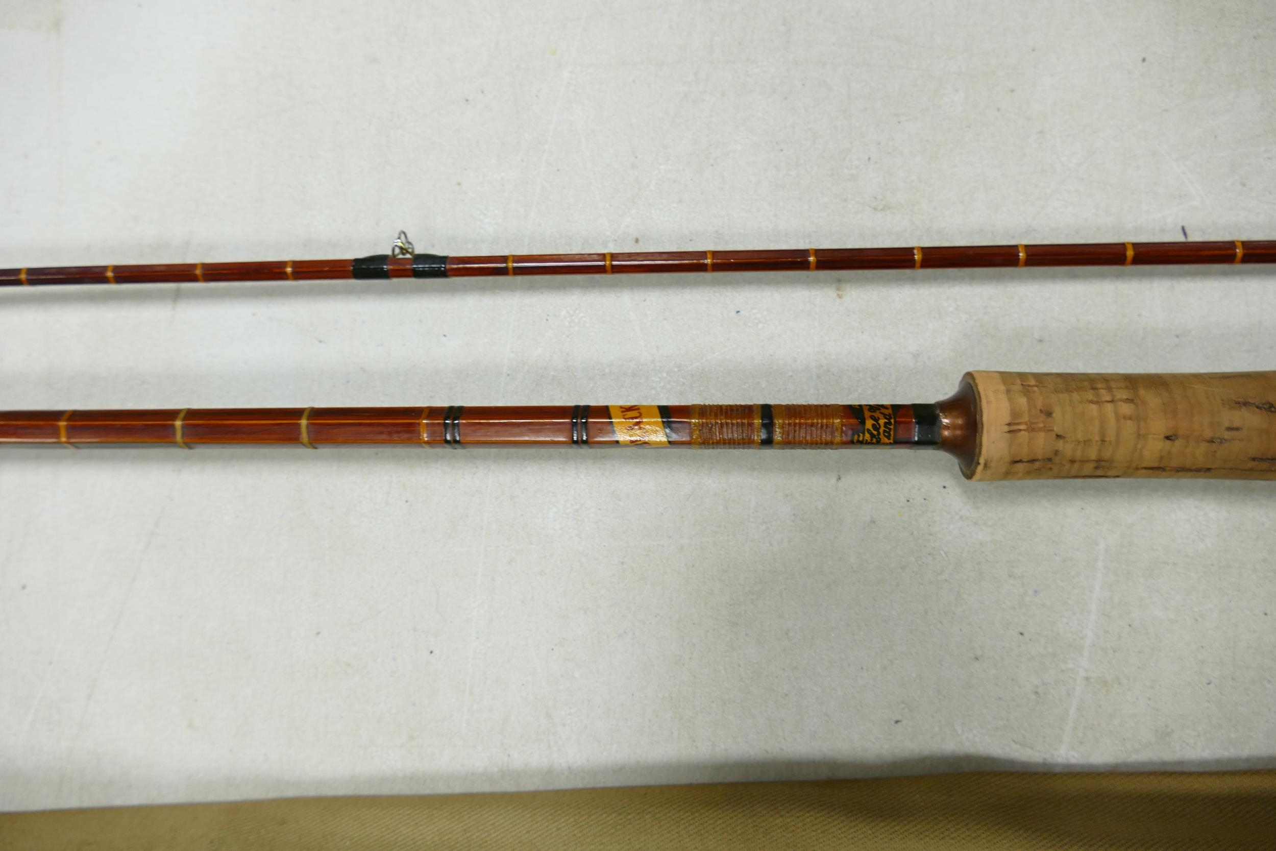 Two Vintage Split Cane Fishing Rods to include: 2 Piece Lee Black Prince & J.S Sharpe 2 piece The - Image 3 of 6