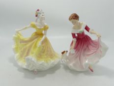 Royal Doulton Lady Figures My Best Friend HN3011 & Ninette HN2379(2)