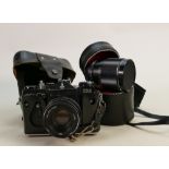 Zenit EM 35mm camera: Complete with Helios - 44m 2/58 lens, plus a Photax ? Paragon 1:2.8 lens.