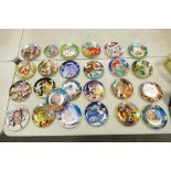 A large collection of Disney Theme Collectible Plates: