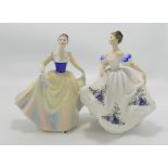 Royal Doulton lady figures Beatrice: HN3263 together with Lisa HN2394 (2)