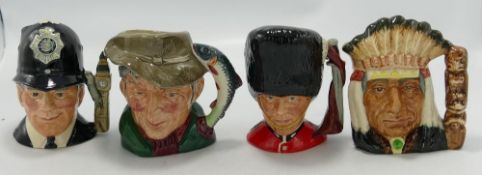 Four Royal Doulton Character Jugs inc. London Bobby & Guardsman