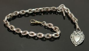 Victorian Silver pocket watch chain, 53.3g: