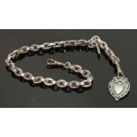 Victorian Silver pocket watch chain, 53.3g: