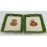 Pair Victorian / Edwardian Military Plaques depicting Lord Roberts & Baden Powell. Both 22x19cm