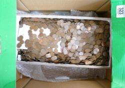 A collection of over 5000 1/2 pence decimal coins: