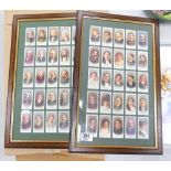 Two Framed Sets of Wills Woodbines Musical Celebrities theme Cigarette Cards(2):