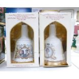 Bells Whisky Commemorative Sealed Ceramic Decanters & Contents(2):