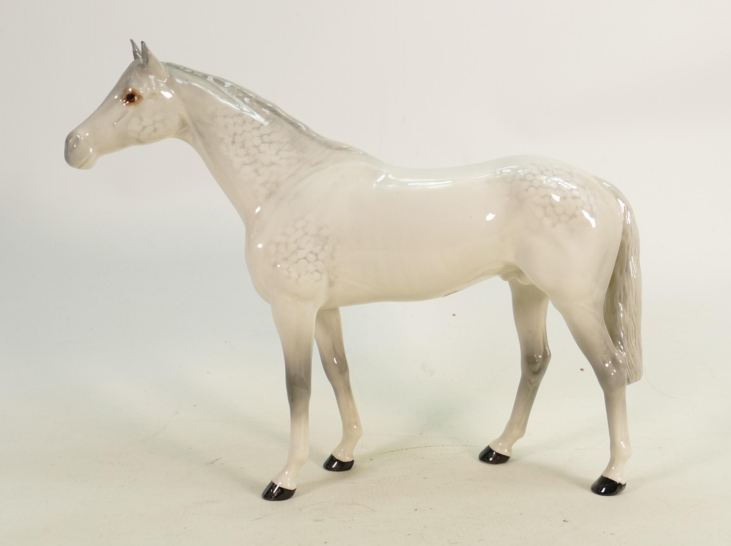 Beswick Large Grey Racehorse 1546: - Image 2 of 2