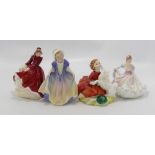 Royal Doulton lady figures Dinky Do: HN1678, Home Again HN2167, Emma HN3208 and Ninette HN3215 (4)